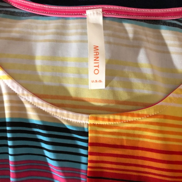 Striped Multicolored Bodycon  Dress - Picture 4 of 9